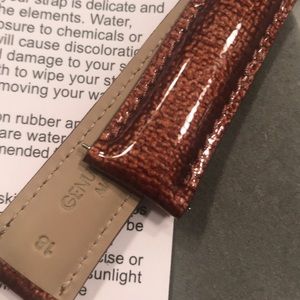 Michele leather strap NEW